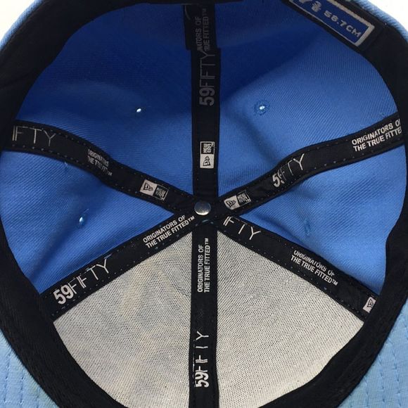 UNC North Carolina Tarheels New Era Fitted Hat Baseball Cap 7 3/8. Map detail. - Picture 14 of 16